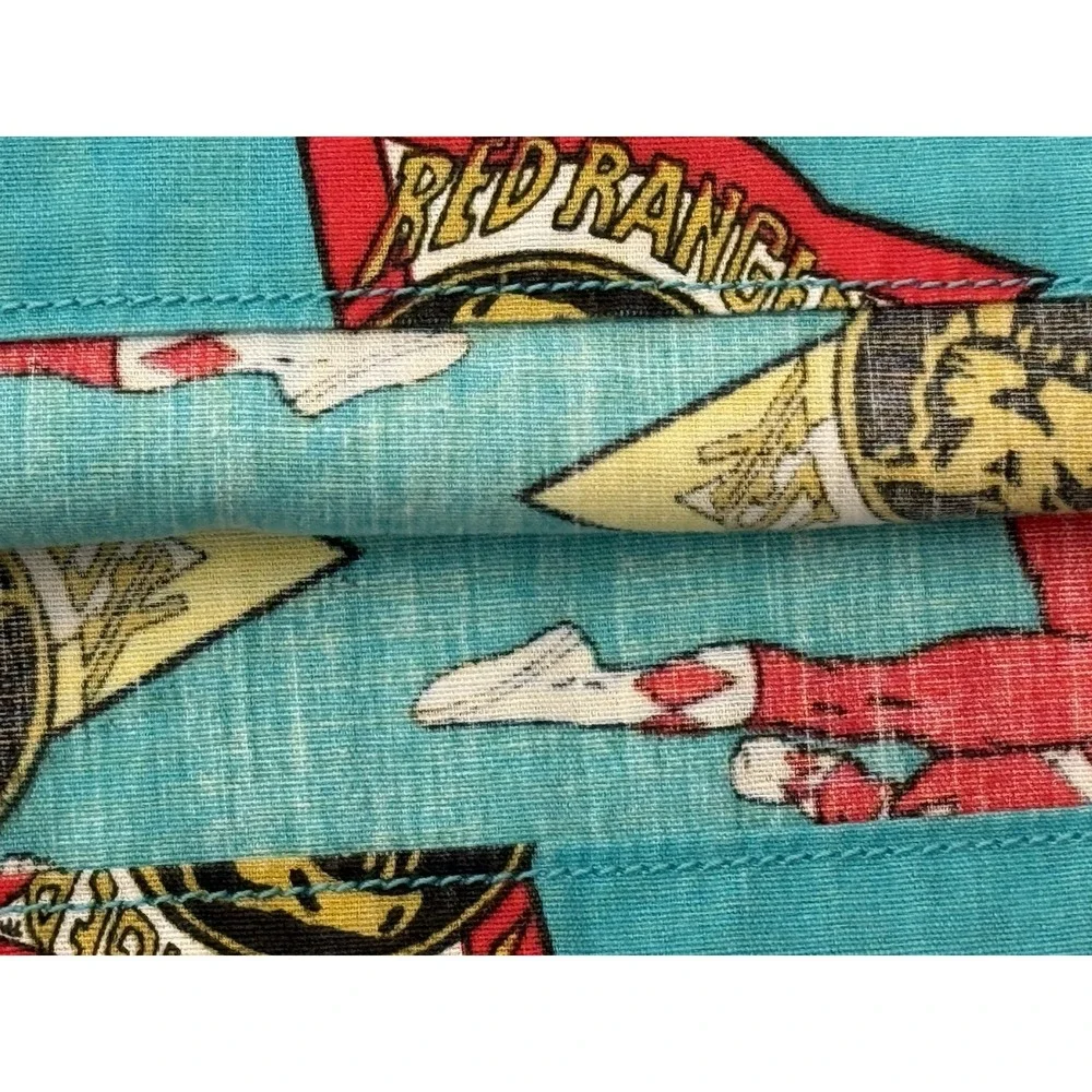 RARE Vintage Mighty Morphin 1995‎ Saban Power Rangers Teal Hand-Made Pillow Case